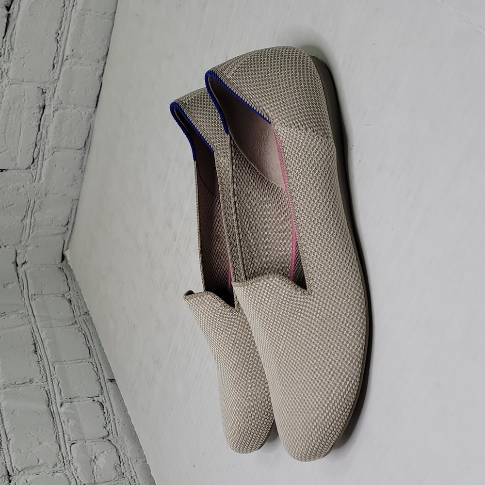 Rothys linen double stitch loafers